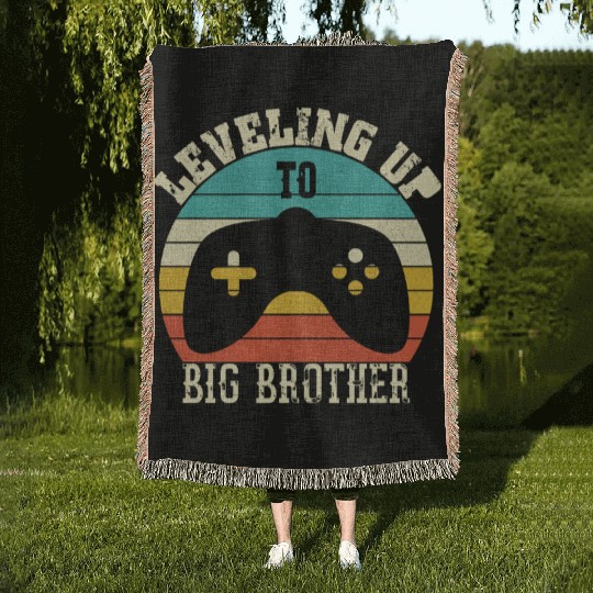 Level up to Big Brother Woven Blankets