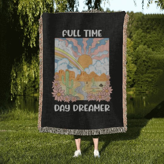 Full Time Day Dreamer Woven Blankets