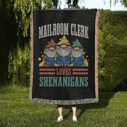 Mailroom Clerk Loves Shenanigans St. Patrick's Day Woven Blankets