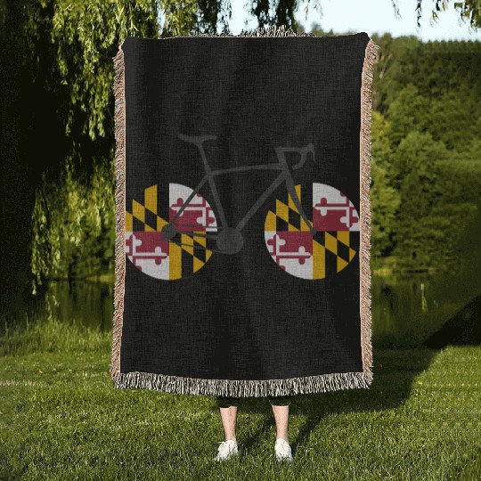 Maryland Flag Cycling Woven Blankets