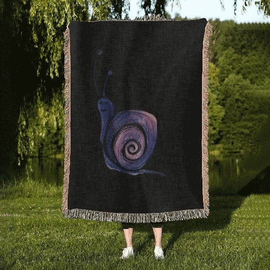 Purple Snail Woven Blankets
