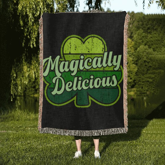 St Patric Day 2021 Magically Delicious Luck Woven Blankets