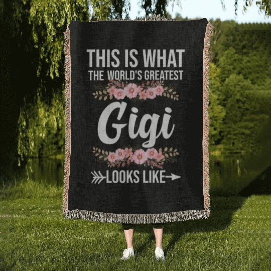The World'S Greatest Gigi Loo Like Grandma Woven Blankets
