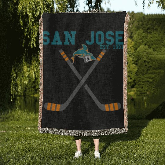San Jose Sports Team Est 1991 Novelty Athletic Woven Blankets