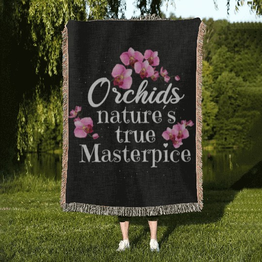 Orchids Natures True Masterpiece Flowers Woven Blankets