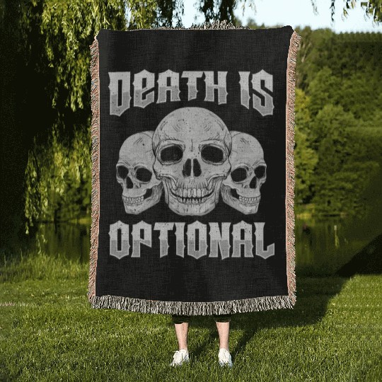 Necromancy Death Is Optional Necromancer Woven Blankets