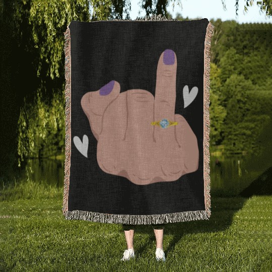 Bride And Groom Wedding Day Marriage Just Married Woven Blankets