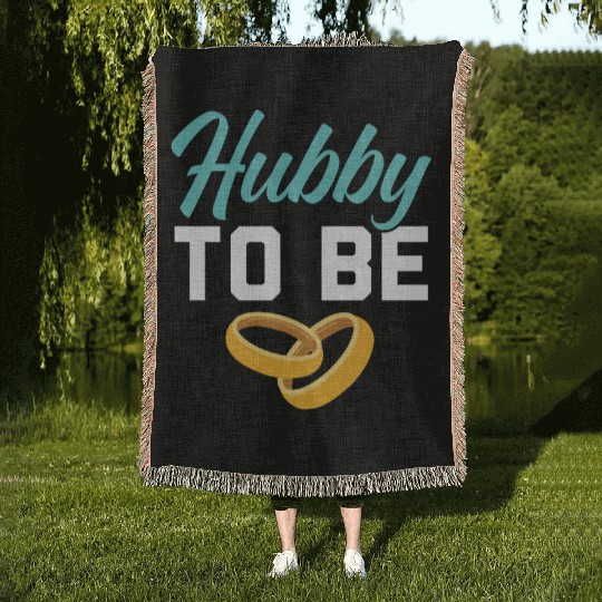 Bride And Groom Wedding Day Marriage Just Married Woven Blankets