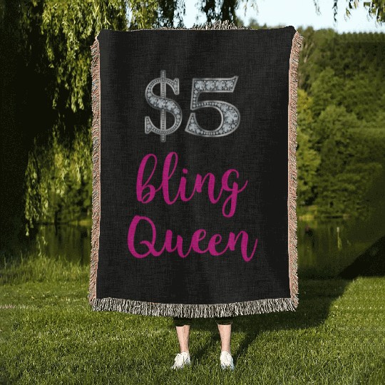 5 Bling Queen Jewelry Consultant Event Pop Up Woven Blankets
