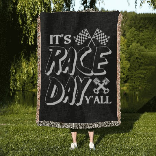 It's Race Day Y'All Woven Blankets