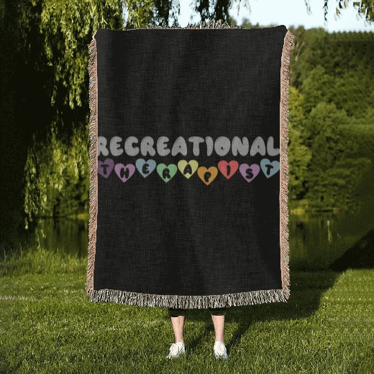 Recreational Therapy Pastel Hearts Recreation Woven Blankets