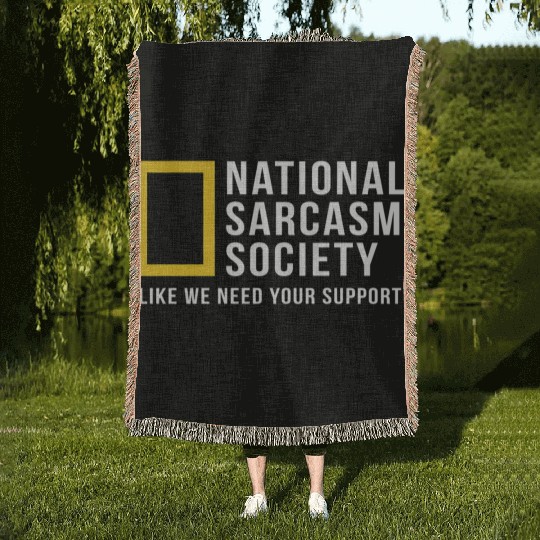 National Sarcasm Society Woven Blankets
