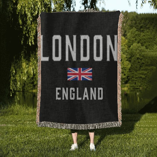 London England England Flag Woven Blankets