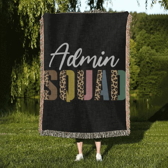 Admin Squad Leopard Pattern Woven Blankets