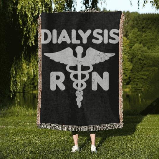 Dialysis Nurse Woven Blankets RN Gift
