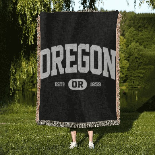 Oregon Oregon Or Woven Blankets