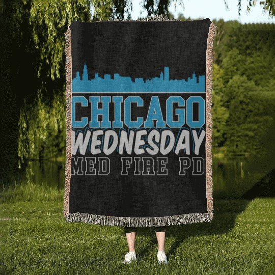 Chicago Wednesday Med Fire Pd Chicago yline Woven Blankets