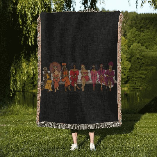 Queendom African American For Educated Strong Woven Blankets