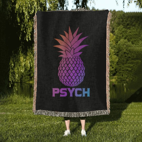 Psych Ico Pineapple Awesome Sweet Fruit Summer Woven Blankets