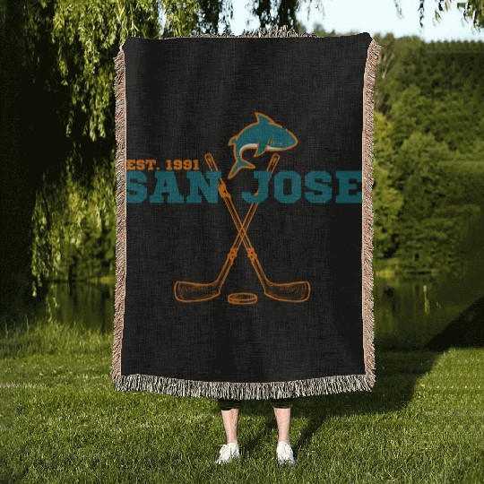 San Jose Est 1991 Sports Team Novelty Athletic Woven Blankets