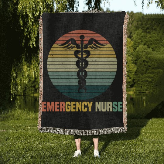 Emergency Room Nurse Er Nursing Woven Blankets