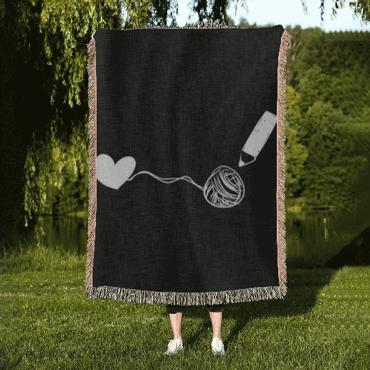 heart draw love Woven Blankets
