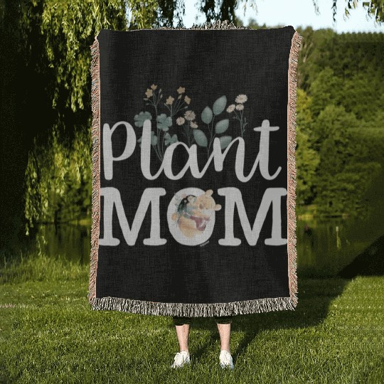 Plant Mom Woven Blankets