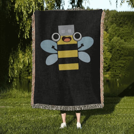 Us Bee Funny Usb Technical Woven Blankets