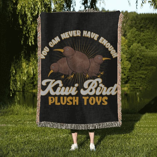 Bird Lover New Zealand Kiwi Bird Woven Blankets