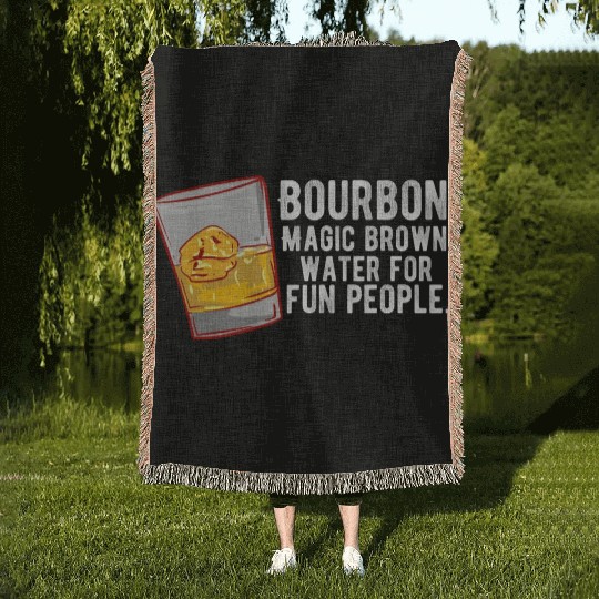 Bourbon - Magic Brown Water Woven Blankets