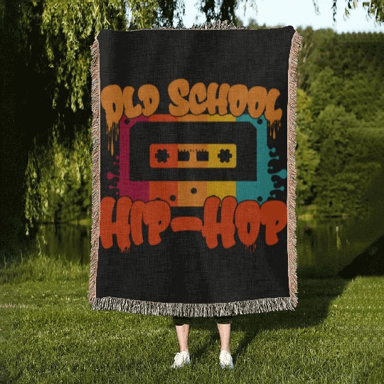 Old School Hip Hop 80S 90S Cassette Music Woven Blankets