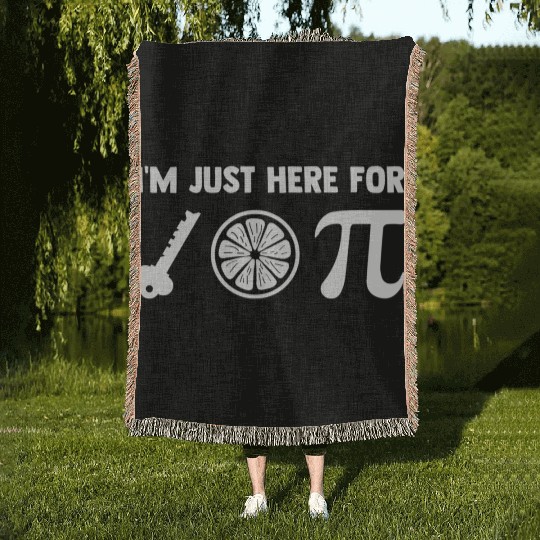 I'M Just Here The Key Lime Pie Or Pi 314 Pie Woven Blankets