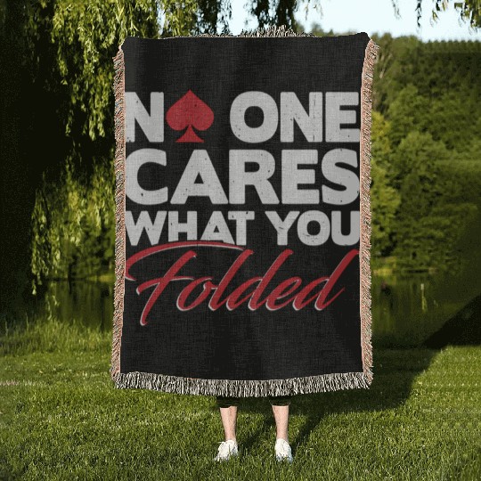 Poker Texas Hold'Em Gambling Woven Blankets