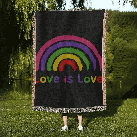 Love is Love Woven Blankets
