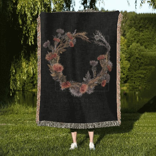 Independent black Woven Blankets