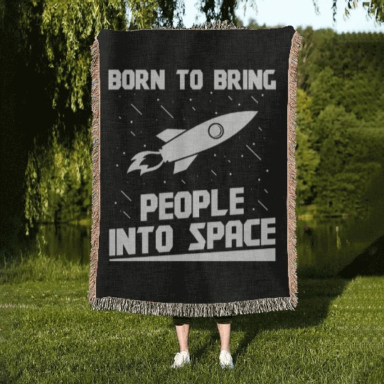 Aerospace engineer born to bring people into space Woven Blankets