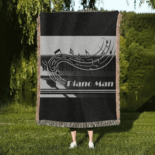 Piano Man Woven Blankets