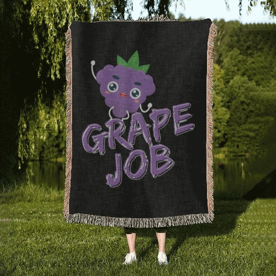 Grape Job Woven Blankets