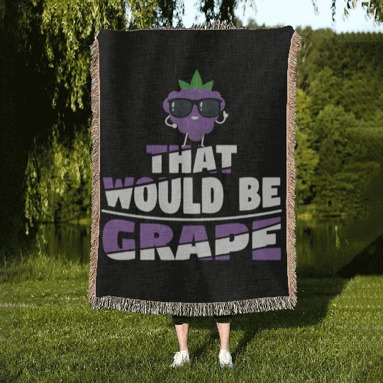 That Would Be Grape Woven Blankets