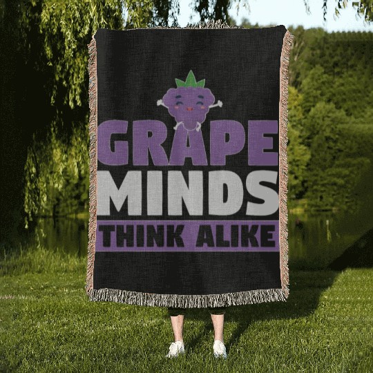 Grape Minds Think Alike Woven Blankets