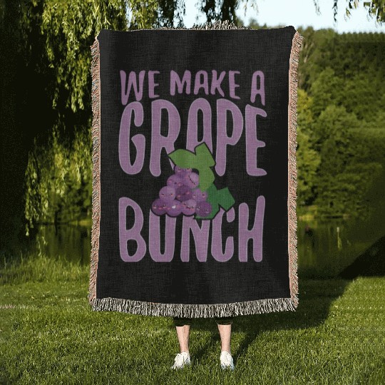 We Make Grape Bunch Woven Blankets