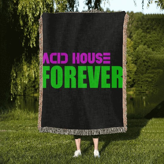 Acid house forever Woven Blankets