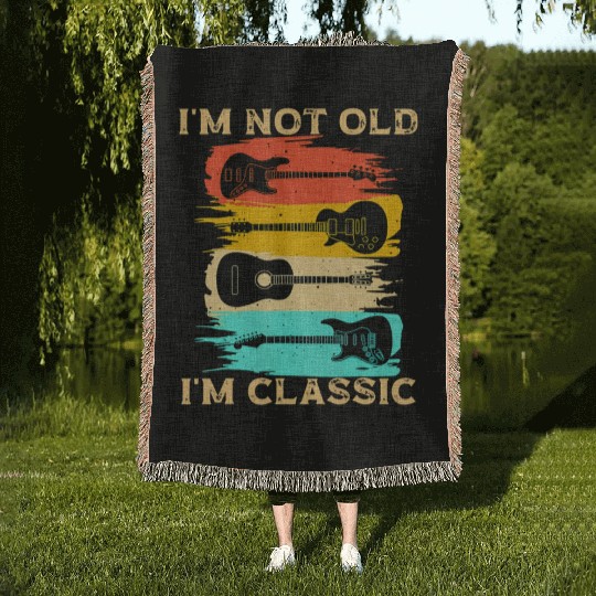 Cool Acoustic Guitar Acoustic Guitar Player Woven Blankets