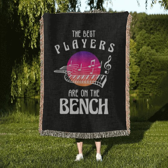Funny Piano Art For Piano Player Pianists Woven Blankets