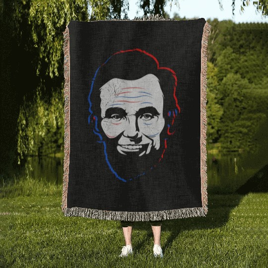 Merica Lincoln Independence Day USA Party Woven Blankets