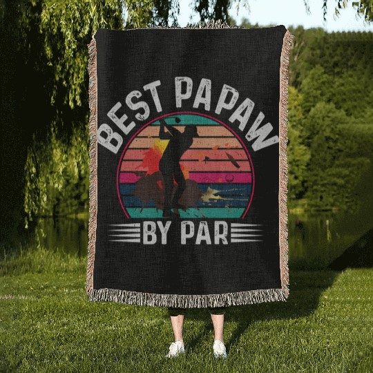 Best Papaw By Par Father'S Day Grandpa Humor Woven Blankets