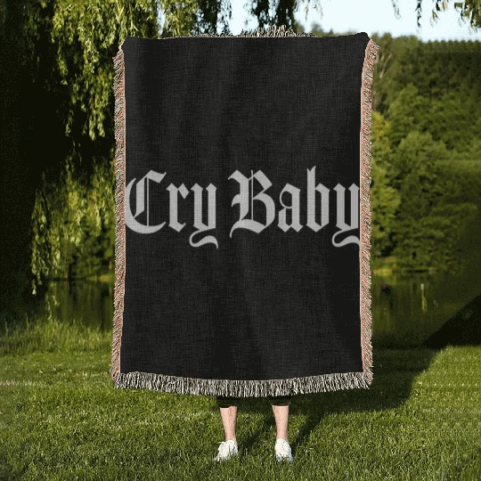 Cry Baby Old English Woven Blankets