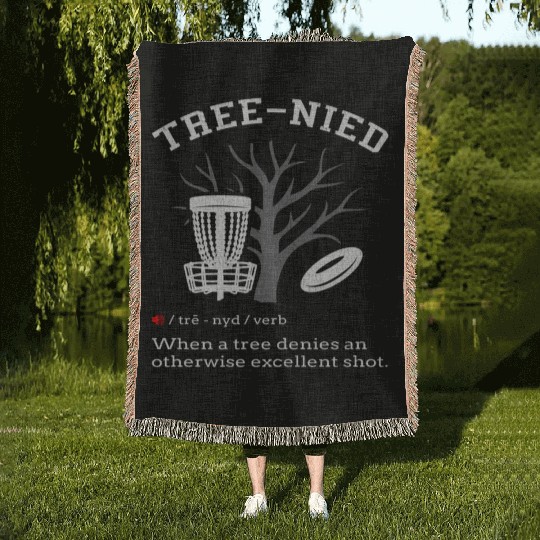 Disc Golf Stupid Tree Tree-Nied Iii Woven Blankets