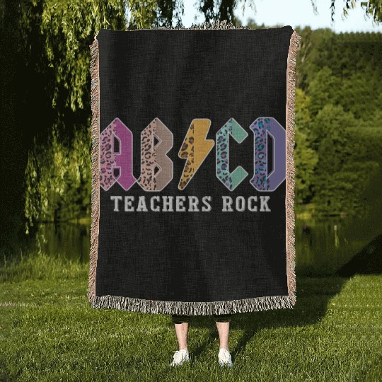 Teacher Abcd Roc Colorful Leopard in Woven Blankets