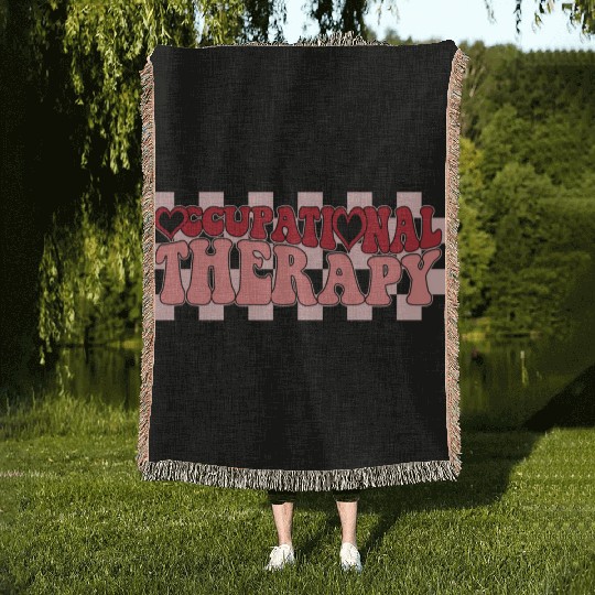 Groovy Occupational Therapy Therapist'S Day Woven Blankets